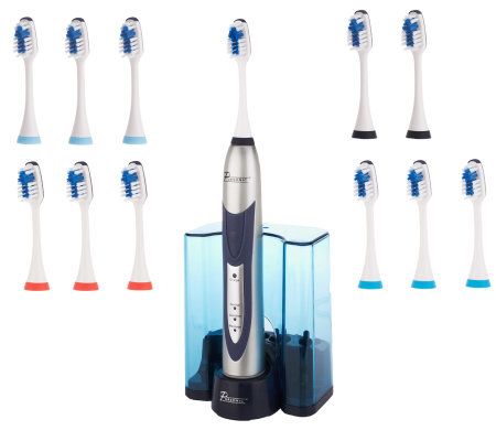 Pursonic Rechargeable Sonic Toothbrush & 12 Heads - V32069